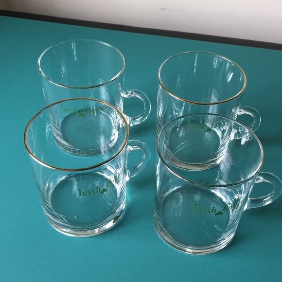 Set of 4 Irish Coffee glass mugs - Picture 2 of 4